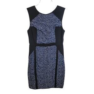NWT Rebecca Minkoff Madison Blue Black Polka Dot Silk Mini Dress Women's Size 4